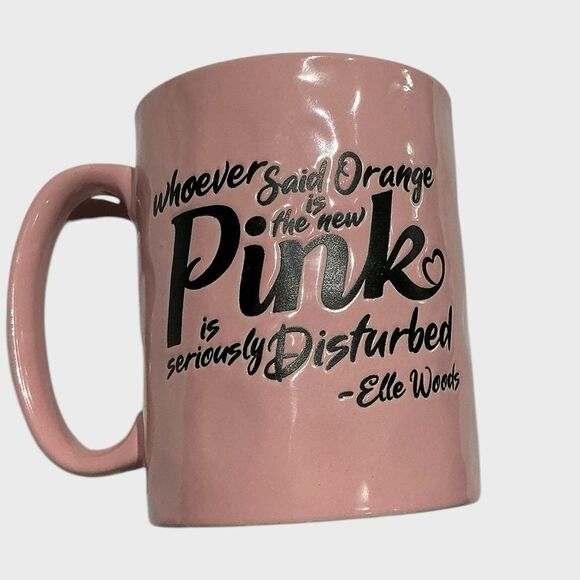 Legally Blonde Coffee Mug Cup Orange is the new Pink Elle Woods - Picture 2 of 4